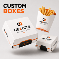 Fabricant de contenants jetables en carton pour emballages alimentaires (burgers, ailes de poulet, frites) avec logo personnalisé OEM pour les chaînes de cafés