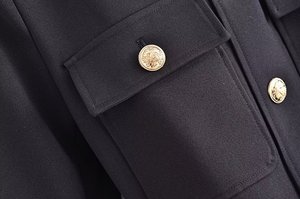 R40789S <span class=keywords><strong>Blazer</strong></span> da <span class=keywords><strong>Donna</strong></span> alla Moda, Manica Lunga, Doppiopetto <span class=keywords><strong>con</strong></span> <span class=keywords><strong>Cintura</strong></span>, Abbigliamento da Ufficio - Product Image 6