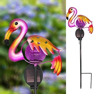 Lámpara Solar de Jardín con Forma de Flamenco, Lámpara de Estaca LED para Exteriores, Resistente al Agua, Lámpara Decorativa para Césped con Energía Solar - Product Image 1