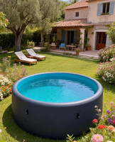 Piscine hors sol gonflable à structure rigide en drop stitch haute résistance pour l'extérieur