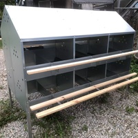 Nichoirs à poules pondeuses à 24 trous, nichoirs galvanisés à chaud pour poules pondeuses, nichoirs à œufs pour poules