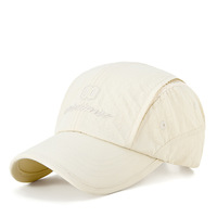 Casquette de baseball sportive en nylon à séchage rapide, protection solaire, prix de gros, logo brodé personnalisé, non structurée, 6 panneaux, maille transparente