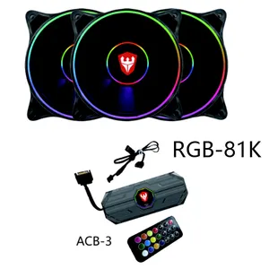 SATE (120) RGB Colorfu 케이스 팬 키트 mm 팬 세트 원격 컨트롤러 pc 케이스 데스크탑 컴퓨터 냉각 RGB 케이스 팬