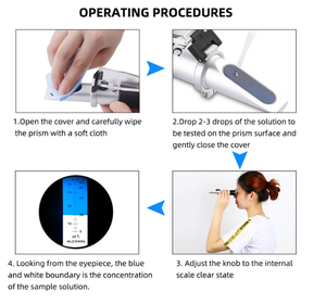 Cats Dogs <strong>Urine</strong> <strong>Refractometer</strong> Professional Pet Protein Hemoglobin Specific Gravity Meter Veterinary Medical Tools <strong>ATC</strong> - Product Image 5