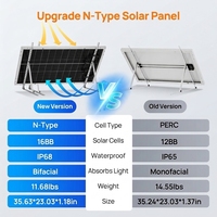 Panneaux solaires 400W de type N, 4 pièces, 100 Watt, 18V, panneau solaire monocristallin pour la maison, le camping, le bateau, le hangar, la ferme, le camping-car, batterie 12V
