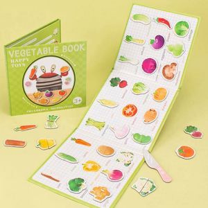 Libro de Rompecabezas Magnéticos de Frutas y Verduras para Niños y Niñas, Juego Educativo Temprano para el Desarrollo Cognitivo - Product Image 5