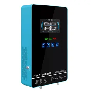 RisunPower 4.5KW 4500W kapalı ızgara tek fazlı sinüs dalgası MPPT güneşle enerjisi inverteri 24V pil 4.5kW LCD ekran cam panel