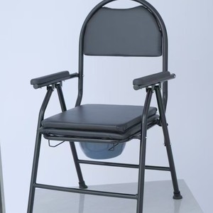 Chaise de toilette pliante avec accoudoirs, grand siège pour personnes âgées et femmes enceintes - Product Image 1