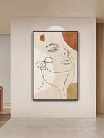 Peinture murale abstraite numérique à motif géométrique Fibonacci, personnalisable, haut de gamme, avec cadre en alliage d'aluminium