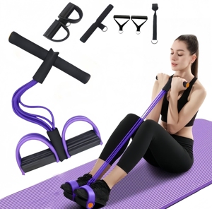 CZFIT Magic Yoga - Bandas Elásticas de Resistencia con Cuatro Tubos para Ejercicios de Abdominales y Piernas Tonificadas - Product Image 2