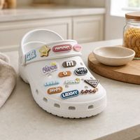 Nouveau design Breloques de chaussures en PVC souple en forme de lettre ou de mot personnalisé pour sabots, Vente en gros