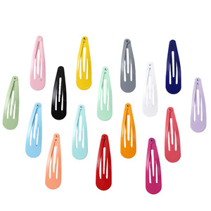 Barrette à cheveux en émail coloré en forme de larme, 5 cm, en métal, pour enfants, filles, usage quotidien, unisexe - Product Image 5