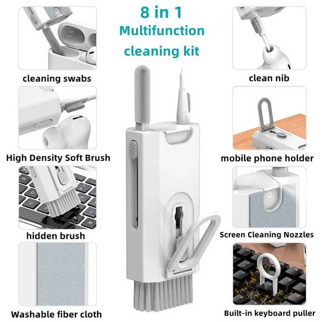 2026 VCPC New Multi-functional Keyboard Cleaning Kit Computer Screen Cleaning Supplies Pen Phones Headphones Model