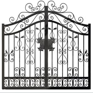 OEM/ODM 30 Jahre Erfahrung Maßgefertigtes Farbiges Villa-Sicherheits-Automatisiertes Schmiedeeisen-Schwingtür-Sicherheitstor - Product Image 4