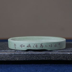 Maceta Artesanal de Arcilla Púrpura para Bonsái, Forma Ovalada de Riñón, Maceta para Musgo Verde, Maceta para Jardín en Miniatura, Hecha por Su Bing - Product Image 4