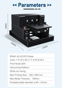 Impresora de Inyección de Tinta <span class=keywords><strong>Multicolor</strong></span>, Impresoras UV de Cama Plana 3050, Máquina de Impresión UV para Madera, Vidrio, Botellas, Bolígrafos, Acrílico - Product Image 2