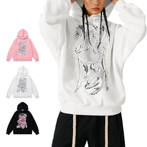 KingSen High Quality <b>Men's</b> Heavyweight 100% Cotton French Terry Hoodie Drop Shoulder Loose Fit DTG Print <b>Pullover</b> Streetwear - Product Image 1