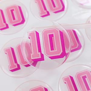 Pegatinas de Resina Epoxi Transparente 3D Personalizadas con Logotipo, Impresión de Logotipo Personalizado, Pegatinas de Gel de Resina en Forma de Domo Resistentes al Agua - Product Image 4