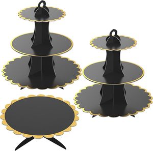 Support à gâteau en métal durable et écologique avec une grande surface pour gâteaux et desserts à plusieurs étages (5 pièces) lors de mariages ou d'événements - Product Image 6