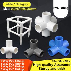 Conector múltiple de plástico de grado para muebles, codo de esquina de PVC, marco en T, accesorios de tubería estructural, tubería americana ASTM D1785 SCH40 - Product Image 5