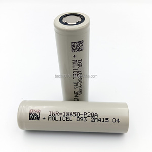 Batteries cylindriques au lithium-ion Molicel P28A 18650, cellule <span class=keywords><strong>INR18650</strong></span> P28A, 2800 mAh, 3,7 V, batterie Li-ion d'origine, <span class=keywords><strong>1500</strong></span> cycles. - Product Image 2