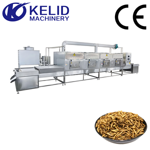 Machine de séchage automatique industrielle à micro-ondes pour vers BSF soufflés et croustillants, avec contrôle par écran PLC et séchage rapide et uniforme, en matériau de qualité alimentaire H - Product Image 2