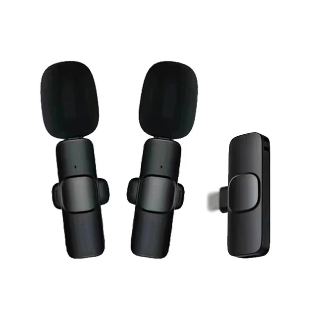 Wireless Lavalier Microphone for YouTube Livestream Video Recording Wireless Microphone Outdoor Mini Noise Cancelling Lapel Mic