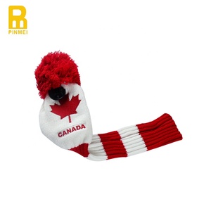 Housse de tête de club de golf en <span class=keywords><strong>laine</strong></span> et fibre de bambou PM Brand, tricotée, broderie personnalisée, durable, avec couleur personnalisée - Product Image 2