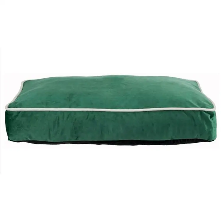 Luxury Green Simply Cushion Thickly Chic Velvet Machine Washable Dog Pet Bed