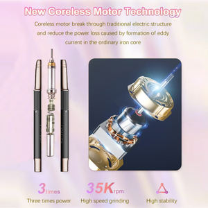 جهاز تجميل الأظافر الكهربائي اللاسلكي الاحترافي من HOWYEA ، أدوات تلميع الأظافر ، أدوات مخصصة بملصق خاص - Product Image 5