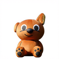 Vente chaude Ballon géant gonflable de dessin animé en forme d'ours en PVC Facile à installer Logo personnalisé Imperméable Durable pour la publicité