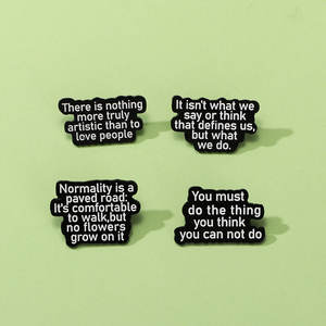 Yini Fabrikant Op Maat Gemaakte Kunst Zinklegering Emaille Pinnen-Inspirerende Citaatbadges Met Meerdere Motiverende Uitspraken - Product Image 5