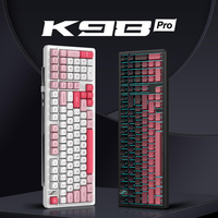 Keyboard Mekanik Tri-Mode K98pro 2.4G/BT/Kabel Hot-Swap Gasket Gaming Keyboard RGB Keycaps Side-Printed Win//Office