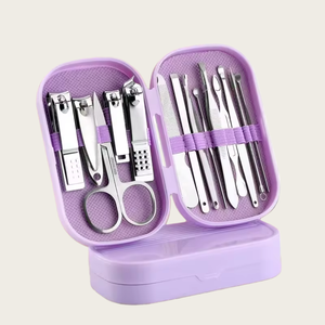 Ensemble de 14 outils de beauté en acier inoxydable avec logo personnalisé, pour manucure et pédicure, professionnel, portable, pour soins des ongles - Product Image 5