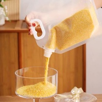 MOQ 100 Sachet à bec verseur sur mesure avec poignée en plastique, sachet de boisson autoportant, sac en Mylar transparent 5L 4 gallons pour boissons et riz