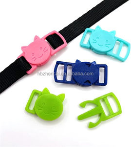 Hebilla de liberación de seguridad de cabeza de gato de plástico para collar de perro gato correas de mochila 3/8 ", correas de 10mm - Product Image 2
