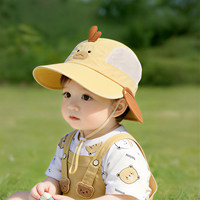 Sombrero de Sol para Niños, Delgado, de Secado Rápido, Transpirable, de Ala Ancha, para Uso en Exteriores, 100% Algodón, con Decoración de Botones