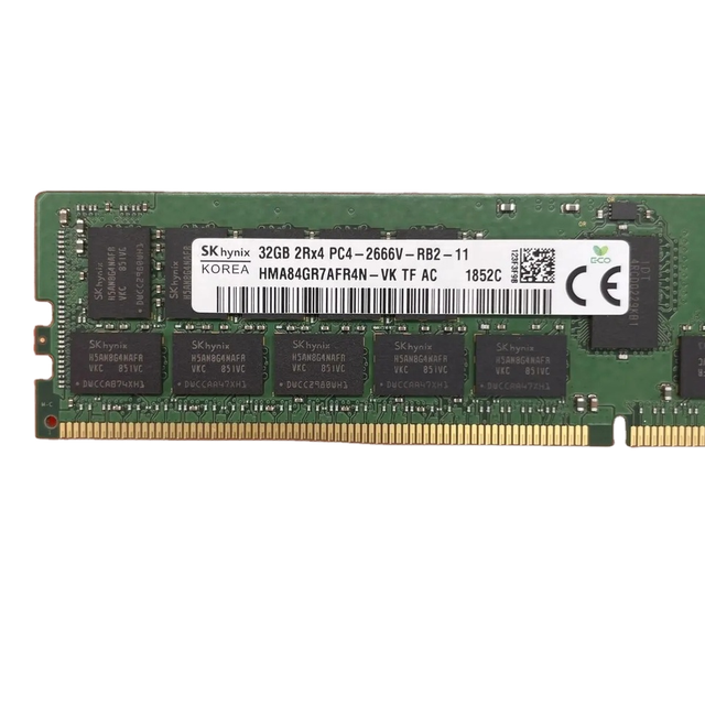 32GB 2RX4 2666 PC4 DDR4 REG ECC Memory Module 1x32GB Use for Server Used in Stock