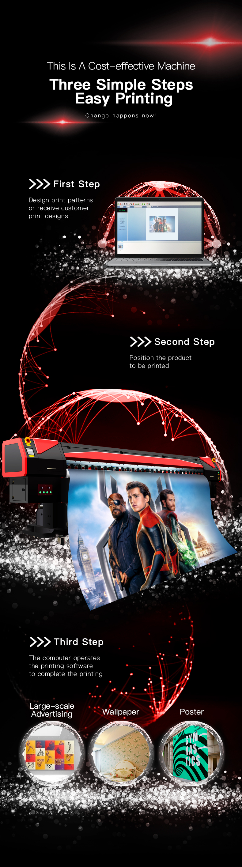 Roll to Roll Poster digital flex banner printing material Ko<i></i>nica 512i printer