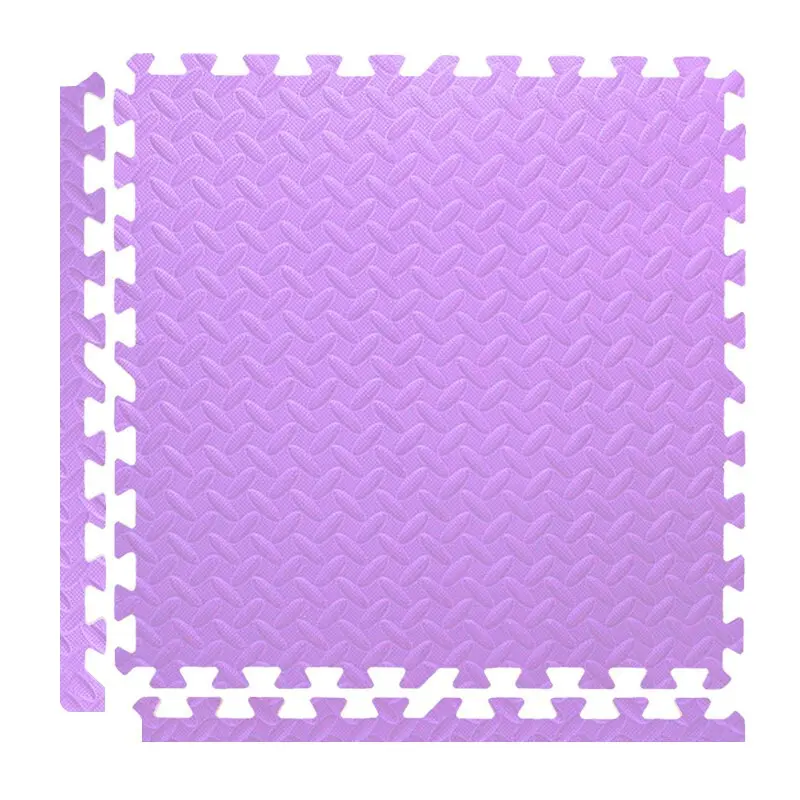 New design Purple Series Color 60*60 Interlocking Leaf Pattern Eva Foam Puzzle Floor Mat for Kids Playing