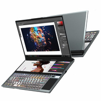 Ordinateurs portables de jeu en gros, neufs, double écran IPS 16 pouces + 14 pouces, écran tactile, Intel Core i7 1260P, clavier mécanique rétroéclairé