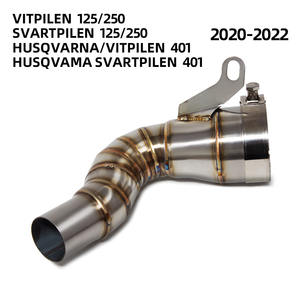 Para Husqvarna 401 <span class=keywords><strong>SVARTPILEN</strong></span> VITPILEN 125 250 2020 2021 <span class=keywords><strong>2022</strong></span> sistema de escape de motocicleta modificar tubo medio inoxidable Original - Product Image 2