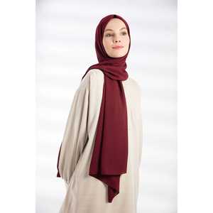 Chal de Seda Crepé Color Borgoña Oscuro - Product Image 4
