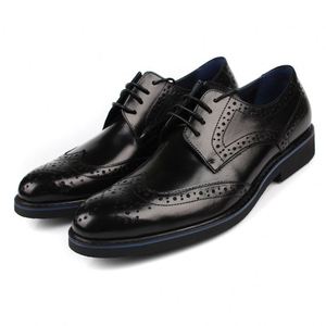 Nouvelles chaussures décontractées et habillées pour hommes, de luxe et tendance, à lacets, grandes tailles 37-44. Chaussures en cuir décontractées pour hommes - Product Image 1