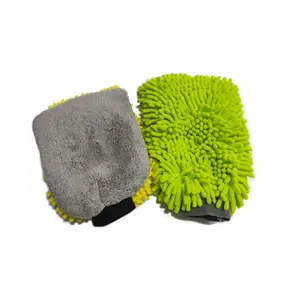 Superior quality fiber mitts microfiber car wash mitt glove car wash mitt rag plush for car dust cleaning