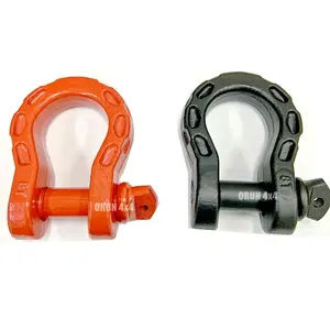 2 paket ağır 3/4 "D halka kelepçe Tow askı vinç Off-Road araç kurtarma römork parçaları ve aksesuarları için