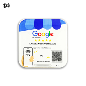 100*100mm Impresión personalizada 13 56MHz NTAG 213 NTAG 215 NTAG 216 Epoxy RFID Google Review Card <span class=keywords><strong>NFC</strong></span> Sticker - Product Image 2