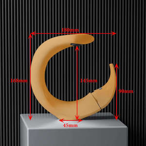 Rubinetto Miscelatore Monocomando da Lavabo in Ottone Massiccio con Maniglia Curva, Montaggio su Piano, Finitura Spazzolata, Acqua Calda e Fredda, Personalizzabile, Moderno e di Tendenza, per Ingrosso - Product Image 6
