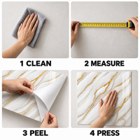 Papier peint auto-adhésif en marbre diagonal blanc or avec surface PET nettoyable pour murs décoratifs intérieurs
