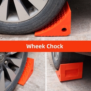 Triangle voiture roue <span class=keywords><strong>cale</strong></span> forte charge portant PU Portable bouchon anti-dérapant véhicule Parking voiture roue cales - Product Image 5